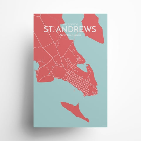 St. Andrews City Map Poster – Detailed Art Print of St. Andrews, Scotland for Home Decor, Office Decor, Travel Art, and Unique Gifts