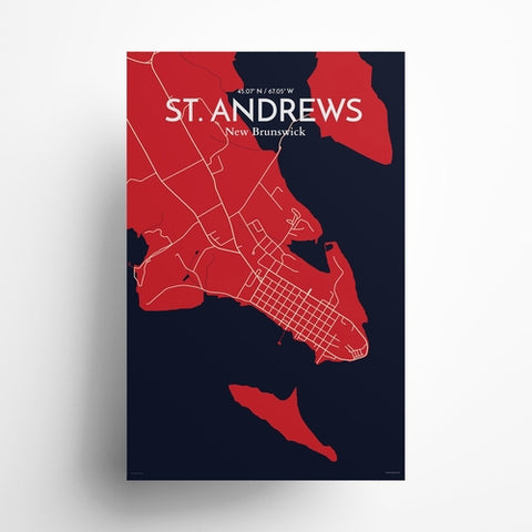 St. Andrews City Map Poster – Detailed Art Print of St. Andrews, Scotland for Home Decor, Office Decor, Travel Art, and Unique Gifts