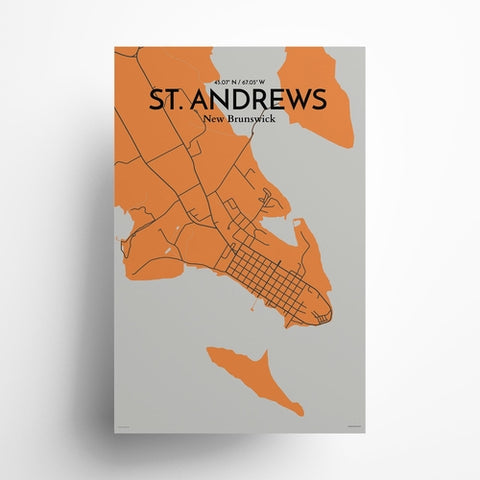 St. Andrews City Map Poster – Detailed Art Print of St. Andrews, Scotland for Home Decor, Office Decor, Travel Art, and Unique Gifts