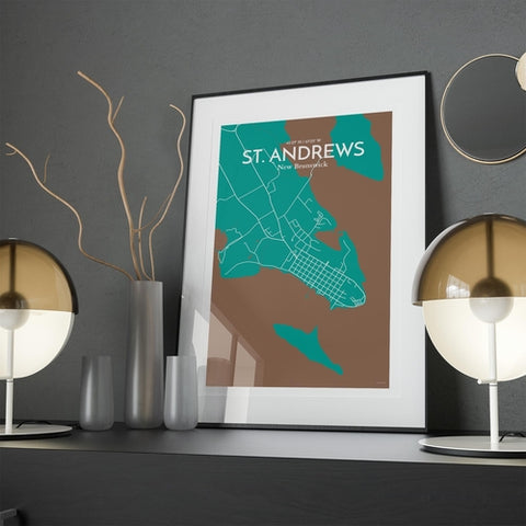 St. Andrews City Map Poster – Detailed Art Print of St. Andrews, Scotland for Home Decor, Office Decor, Travel Art, and Unique Gifts