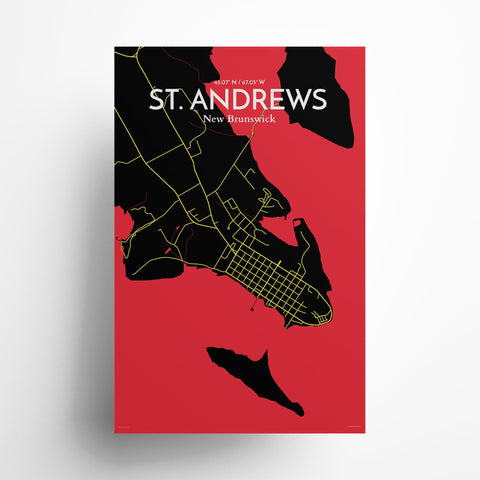 St. Andrews City Map Poster – Detailed Art Print of St. Andrews, Scotland for Home Decor, Office Decor, Travel Art, and Unique Gifts