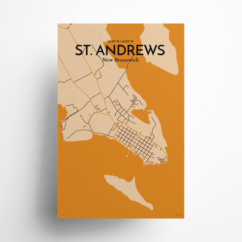 St. Andrews City Map Poster – Detailed Art Print of St. Andrews, Scotland for Home Decor, Office Decor, Travel Art, and Unique Gifts