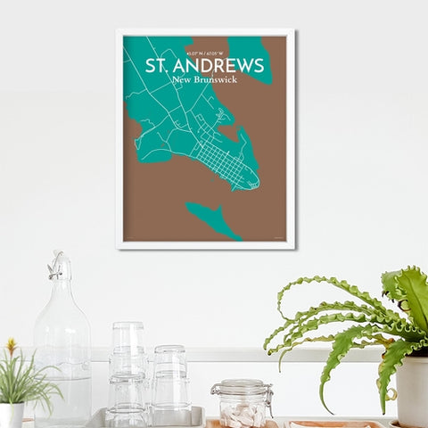 St. Andrews City Map Poster – Detailed Art Print of St. Andrews, Scotland for Home Decor, Office Decor, Travel Art, and Unique Gifts