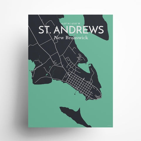 St. Andrews City Map Poster – Detailed Art Print of St. Andrews, Scotland for Home Decor, Office Decor, Travel Art, and Unique Gifts