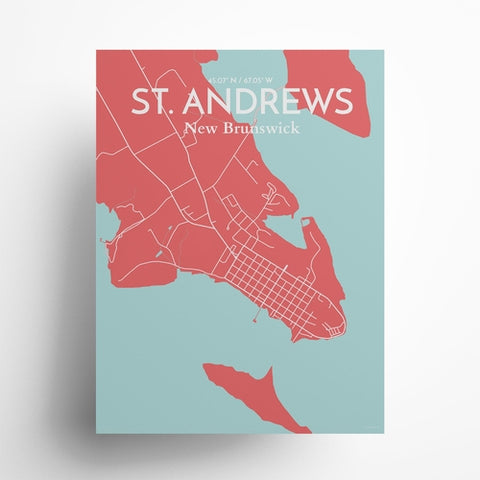 St. Andrews City Map Poster – Detailed Art Print of St. Andrews, Scotland for Home Decor, Office Decor, Travel Art, and Unique Gifts