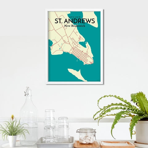 St. Andrews City Map Poster – Detailed Art Print of St. Andrews, Scotland for Home Decor, Office Decor, Travel Art, and Unique Gifts