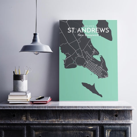 St. Andrews City Map Poster – Detailed Art Print of St. Andrews, Scotland for Home Decor, Office Decor, Travel Art, and Unique Gifts