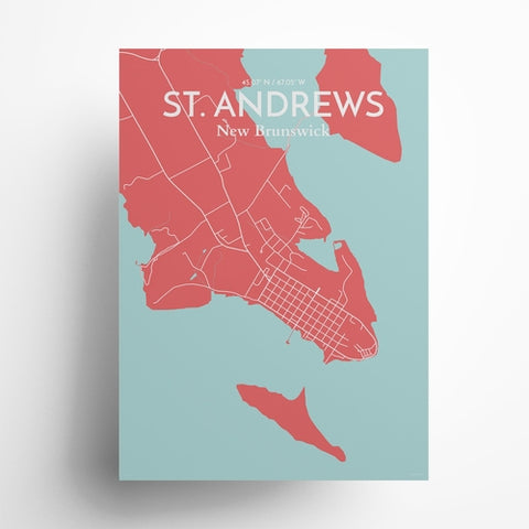 St. Andrews City Map Poster – Detailed Art Print of St. Andrews, Scotland for Home Decor, Office Decor, Travel Art, and Unique Gifts