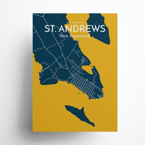 St. Andrews City Map Poster – Detailed Art Print of St. Andrews, Scotland for Home Decor, Office Decor, Travel Art, and Unique Gifts