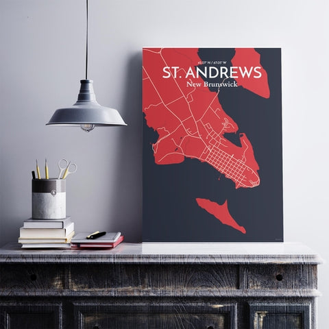 St. Andrews City Map Poster – Detailed Art Print of St. Andrews, Scotland for Home Decor, Office Decor, Travel Art, and Unique Gifts