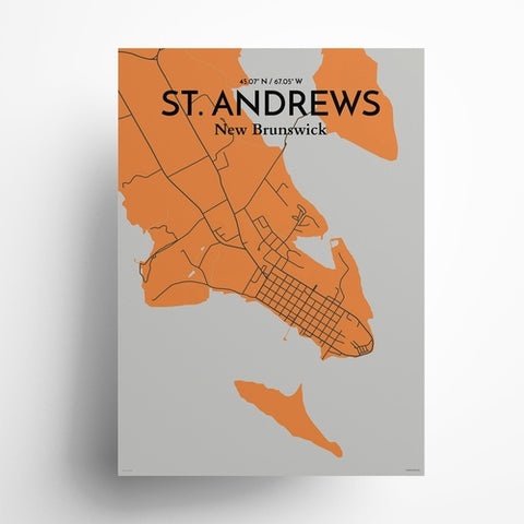 St. Andrews City Map Poster – Detailed Art Print of St. Andrews, Scotland for Home Decor, Office Decor, Travel Art, and Unique Gifts