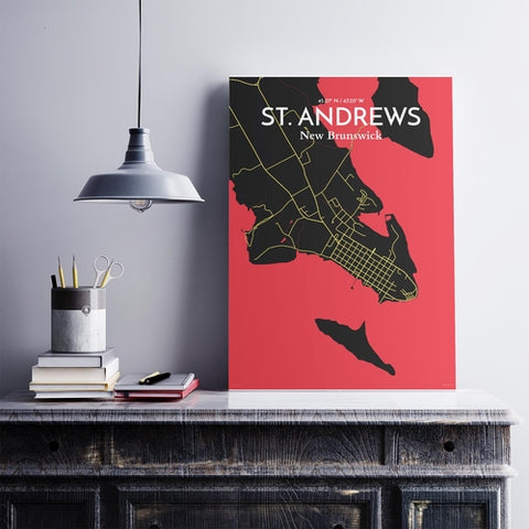 St. Andrews City Map Poster – Detailed Art Print of St. Andrews, Scotland for Home Decor, Office Decor, Travel Art, and Unique Gifts