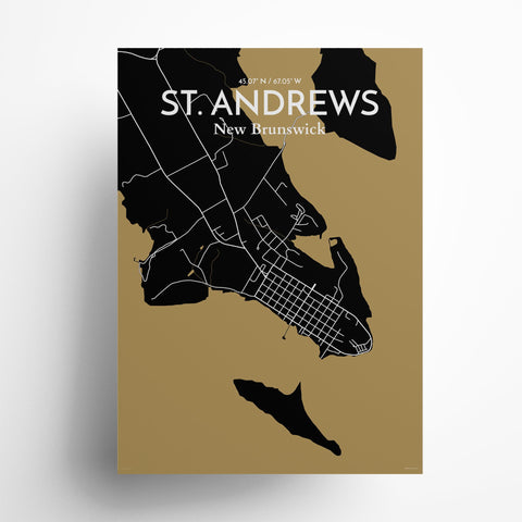 St. Andrews City Map Poster – Detailed Art Print of St. Andrews, Scotland for Home Decor, Office Decor, Travel Art, and Unique Gifts