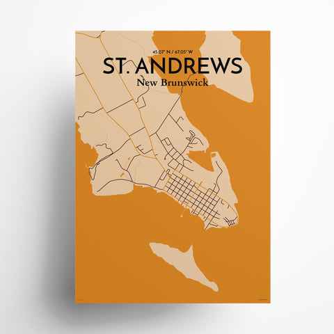 St. Andrews City Map Poster – Detailed Art Print of St. Andrews, Scotland for Home Decor, Office Decor, Travel Art, and Unique Gifts