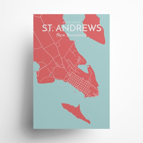 St. Andrews City Map Poster – Detailed Art Print of St. Andrews, Scotland for Home Decor, Office Decor, Travel Art, and Unique Gifts