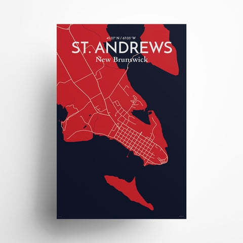 St. Andrews City Map Poster – Detailed Art Print of St. Andrews, Scotland for Home Decor, Office Decor, Travel Art, and Unique Gifts