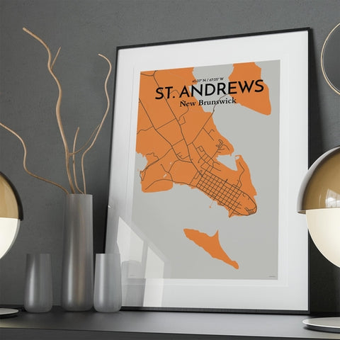 St. Andrews City Map Poster – Detailed Art Print of St. Andrews, Scotland for Home Decor, Office Decor, Travel Art, and Unique Gifts