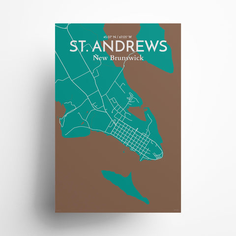 St. Andrews City Map Poster – Detailed Art Print of St. Andrews, Scotland for Home Decor, Office Decor, Travel Art, and Unique Gifts