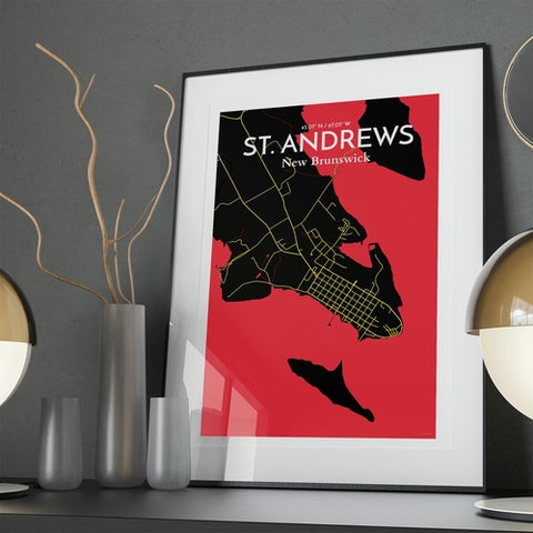 St. Andrews City Map Poster – Detailed Art Print of St. Andrews, Scotland for Home Decor, Office Decor, Travel Art, and Unique Gifts