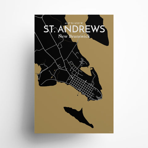 St. Andrews City Map Poster – Detailed Art Print of St. Andrews, Scotland for Home Decor, Office Decor, Travel Art, and Unique Gifts