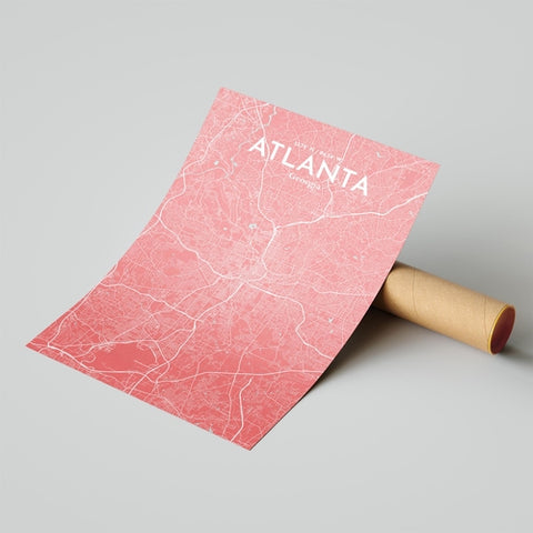 Atlanta GA Map Poster – Detailed Art Print of Atlanta, Georgia City Map Art for Home Decor, Office Decor, and Unique Gifts