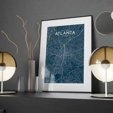 Atlanta GA Map Poster – Detailed Art Print of Atlanta, Georgia City Map Art for Home Decor, Office Decor, and Unique Gifts