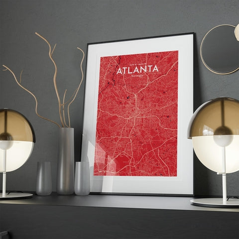 Atlanta GA Map Poster – Detailed Art Print of Atlanta, Georgia City Map Art for Home Decor, Office Decor, and Unique Gifts