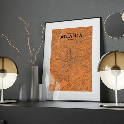 Atlanta GA Map Poster – Detailed Art Print of Atlanta, Georgia City Map Art for Home Decor, Office Decor, and Unique Gifts