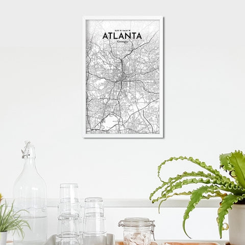 Atlanta GA Map Poster – Detailed Art Print of Atlanta, Georgia City Map Art for Home Decor, Office Decor, and Unique Gifts