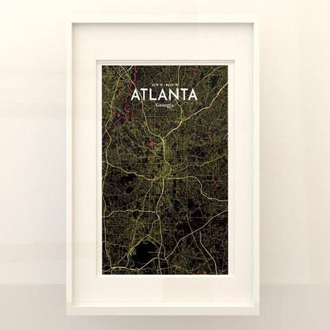 Atlanta GA Map Poster – Detailed Art Print of Atlanta, Georgia City Map Art for Home Decor, Office Decor, and Unique Gifts