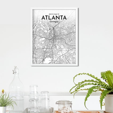 Atlanta GA Map Poster – Detailed Art Print of Atlanta, Georgia City Map Art for Home Decor, Office Decor, and Unique Gifts