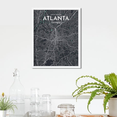 Atlanta GA Map Poster – Detailed Art Print of Atlanta, Georgia City Map Art for Home Decor, Office Decor, and Unique Gifts