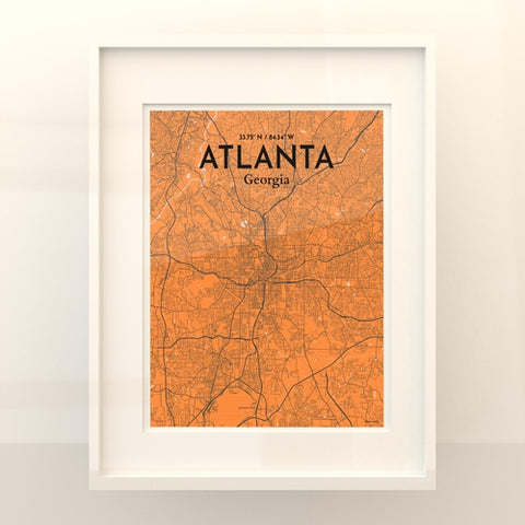 Atlanta GA Map Poster – Detailed Art Print of Atlanta, Georgia City Map Art for Home Decor, Office Decor, and Unique Gifts