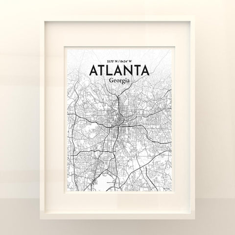 Atlanta GA Map Poster – Detailed Art Print of Atlanta, Georgia City Map Art for Home Decor, Office Decor, and Unique Gifts