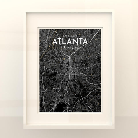 Atlanta GA Map Poster – Detailed Art Print of Atlanta, Georgia City Map Art for Home Decor, Office Decor, and Unique Gifts