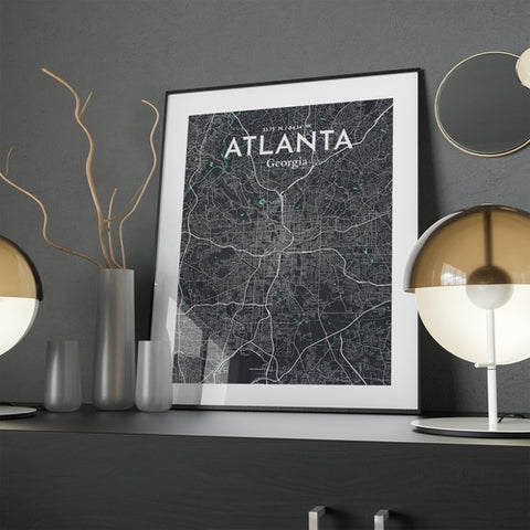 Atlanta GA Map Poster – Detailed Art Print of Atlanta, Georgia City Map Art for Home Decor, Office Decor, and Unique Gifts