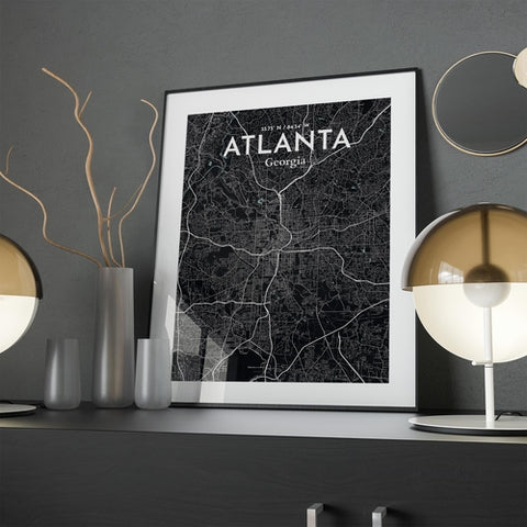 Atlanta GA Map Poster – Detailed Art Print of Atlanta, Georgia City Map Art for Home Decor, Office Decor, and Unique Gifts