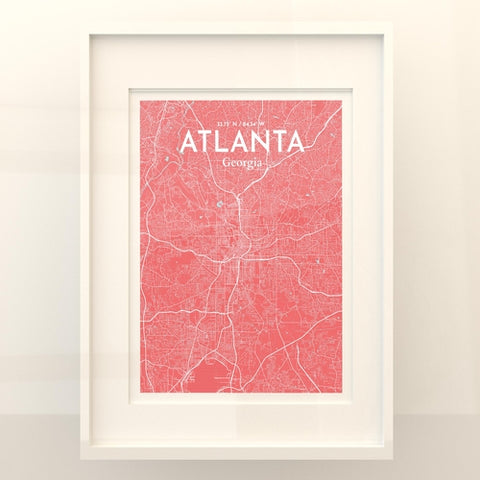 Atlanta GA Map Poster – Detailed Art Print of Atlanta, Georgia City Map Art for Home Decor, Office Decor, and Unique Gifts