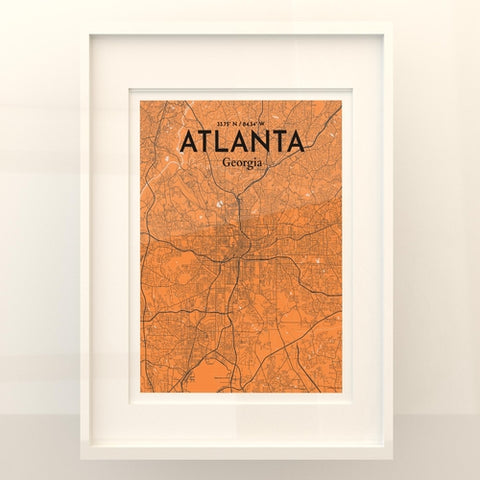 Atlanta GA Map Poster – Detailed Art Print of Atlanta, Georgia City Map Art for Home Decor, Office Decor, and Unique Gifts