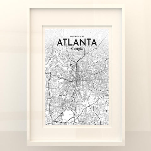 Atlanta GA Map Poster – Detailed Art Print of Atlanta, Georgia City Map Art for Home Decor, Office Decor, and Unique Gifts