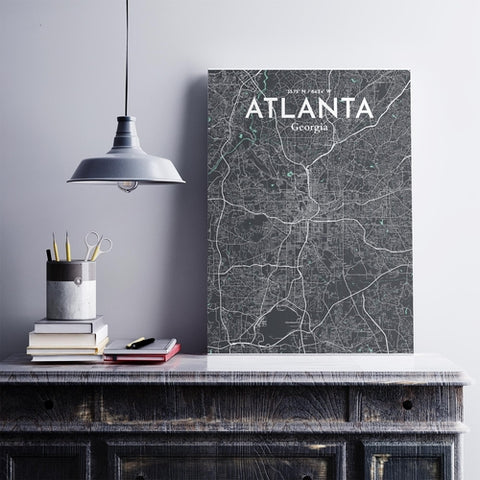 Atlanta GA Map Poster – Detailed Art Print of Atlanta, Georgia City Map Art for Home Decor, Office Decor, and Unique Gifts