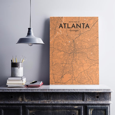 Atlanta GA Map Poster – Detailed Art Print of Atlanta, Georgia City Map Art for Home Decor, Office Decor, and Unique Gifts