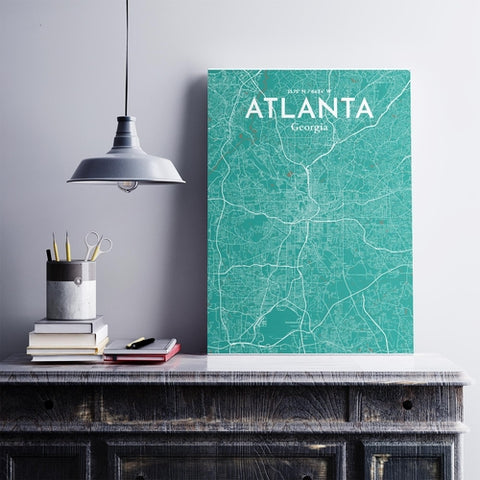 Atlanta GA Map Poster – Detailed Art Print of Atlanta, Georgia City Map Art for Home Decor, Office Decor, and Unique Gifts