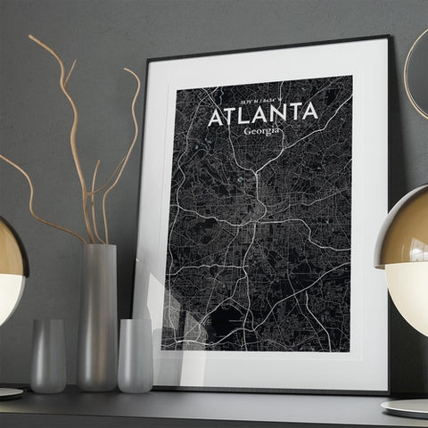 Atlanta GA Map Poster – Detailed Art Print of Atlanta, Georgia City Map Art for Home Decor, Office Decor, and Unique Gifts