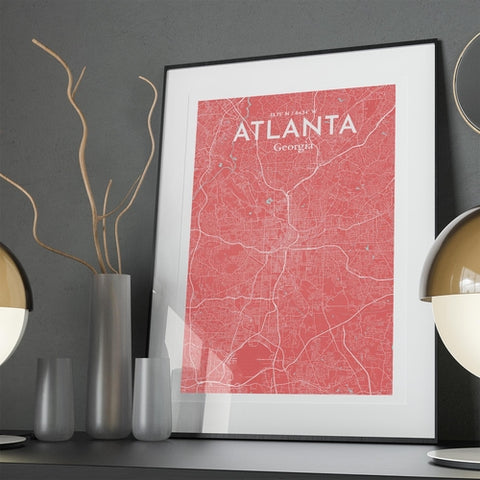 Atlanta GA Map Poster – Detailed Art Print of Atlanta, Georgia City Map Art for Home Decor, Office Decor, and Unique Gifts