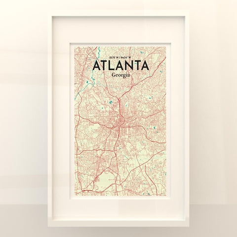 Atlanta GA Map Poster – Detailed Art Print of Atlanta, Georgia City Map Art for Home Decor, Office Decor, and Unique Gifts