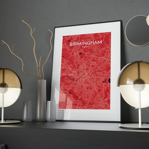 Birmingham City Map Poster – Detailed Art Print of Birmingham, England for Home Decor, Office Decor, Travel Art, and Unique Gifts