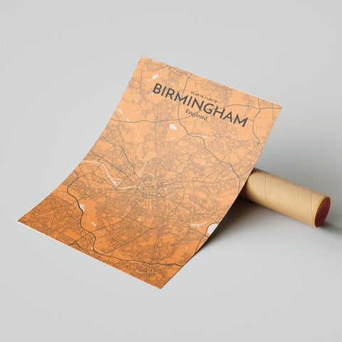 Birmingham City Map Poster – Detailed Art Print of Birmingham, England for Home Decor, Office Decor, Travel Art, and Unique Gifts