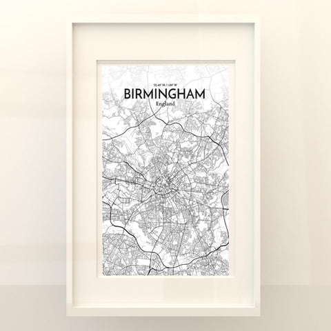 Birmingham City Map Poster – Detailed Art Print of Birmingham, England for Home Decor, Office Decor, Travel Art, and Unique Gifts