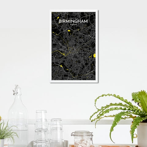 Birmingham City Map Poster – Detailed Art Print of Birmingham, England for Home Decor, Office Decor, Travel Art, and Unique Gifts